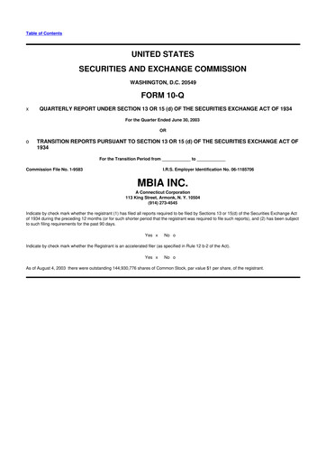 Thumbnail MBIA 10-Q Quarterly Report FY 