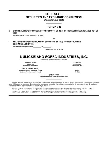 Thumbnail Kulicke and Soffa Industries 10-Q Quarterly Report FY 