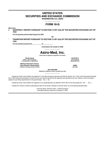 Thumbnail AstroNova, Inc. 10-Q Quarterly Report FY 