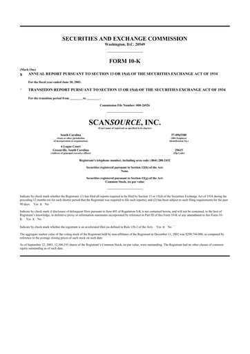 Thumbnail ScanSource 10-K Annual Report 