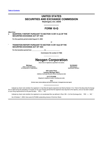 Thumbnail Neogen 10-Q Quarterly Report FY 