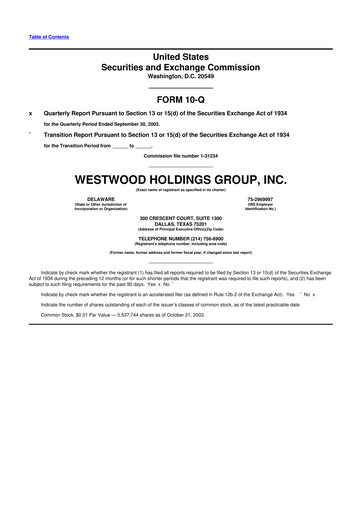 Vorschaubild Westwood Holdings Group 10-Q Quartalsbericht  