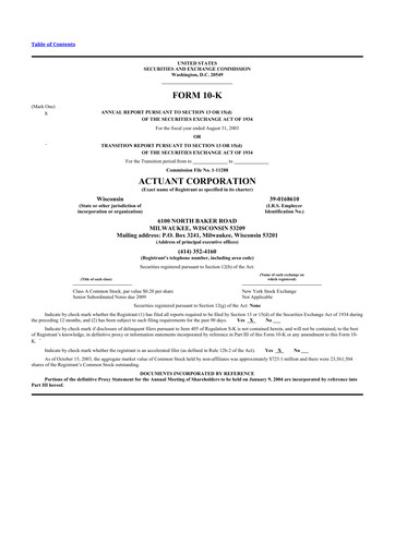 Thumbnail Enerpac Tool Group
 10-K Annual Report 