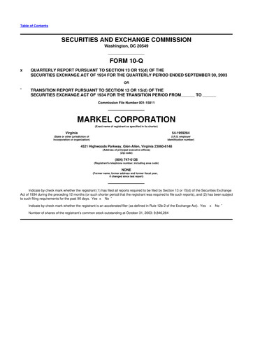 Thumbnail Markel Group 10-Q Quarterly Report FY 