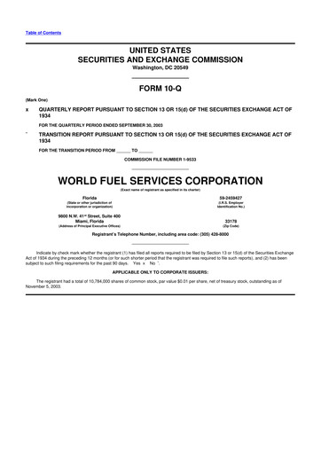 Thumbnail World Kinect 10-Q Quarterly Report FY 