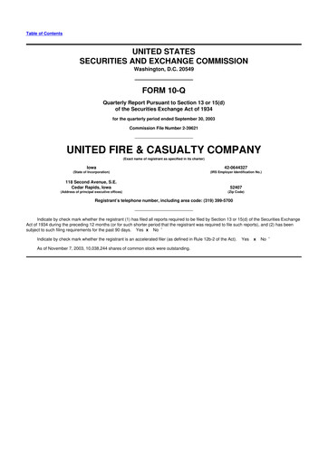 Thumbnail United Fire Group 10-Q Quarterly Report FY 