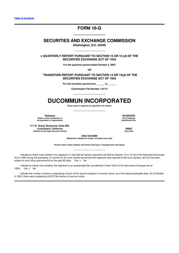 Thumbnail Ducommun 10-Q Quarterly Report FY 