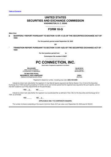 Thumbnail PC Connection
 10-Q Quarterly Report FY 