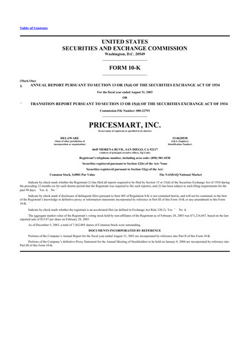 Thumbnail PriceSmart
 10-K Annual Report 