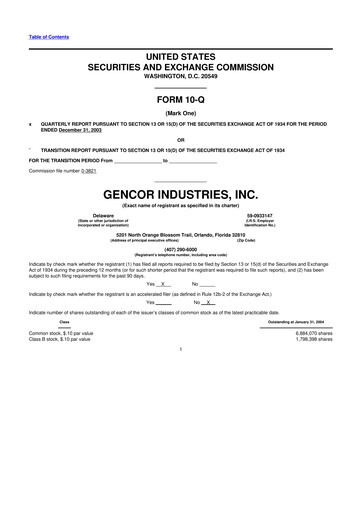 Thumbnail Gencor Industries
 10-Q Quarterly Report FY 
