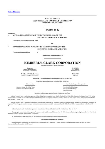 Thumbnail Kimberly-Clark 10-K Annual Report 