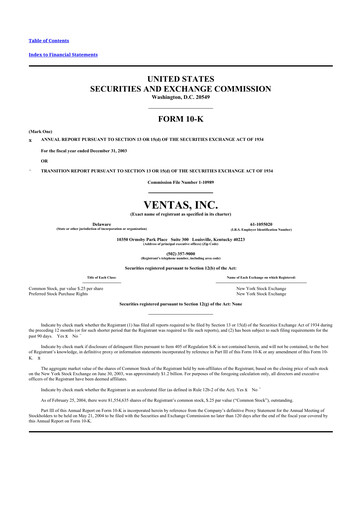 Thumbnail Ventas 10-K Annual Report 