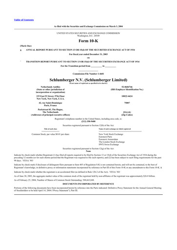 Thumbnail SLB (Schlumberger) 10-K Annual Report 