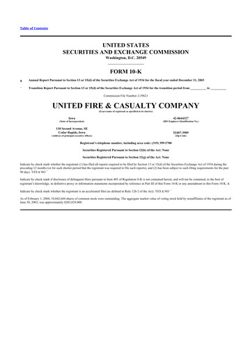 Thumbnail United Fire Group 10-K Annual Report 