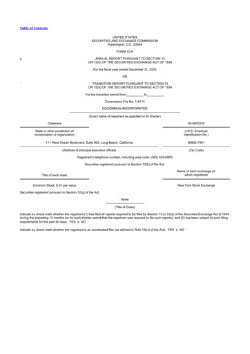 Thumbnail Ducommun 10-K Annual Report 