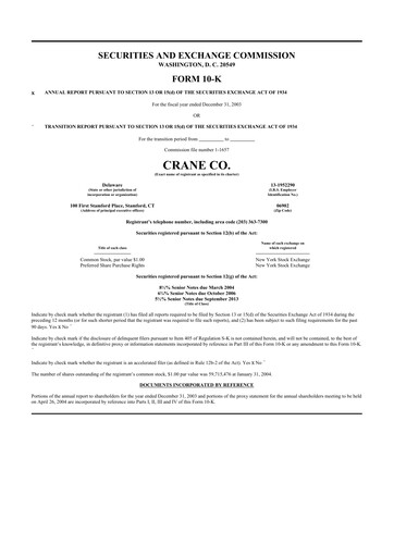 Vorschaubild Crane NXT 10-K Jahresbericht 