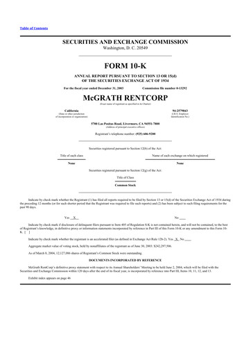 Thumbnail McGrath RentCorp
 10-K Annual Report 
