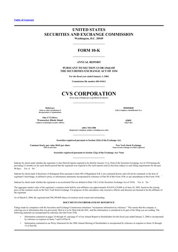 Thumbnail CVS Health 10-K Annual Report 