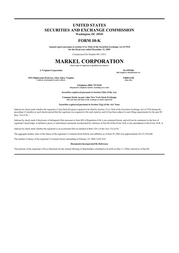 Thumbnail Markel Group 10-K Annual Report 