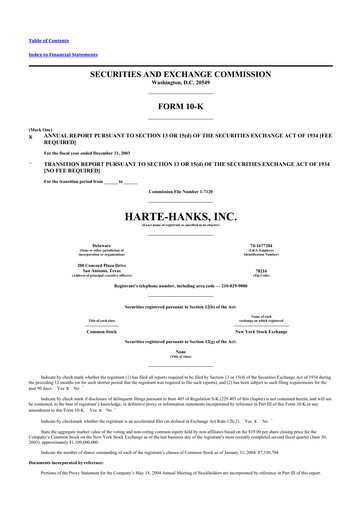 Thumbnail Harte Hanks 10-K Annual Report 