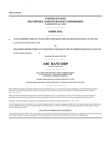 Thumbnail Ameris Bancorp
 10-K Annual Report 