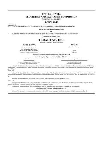 Thumbnail Teradyne 10-K Annual Report 