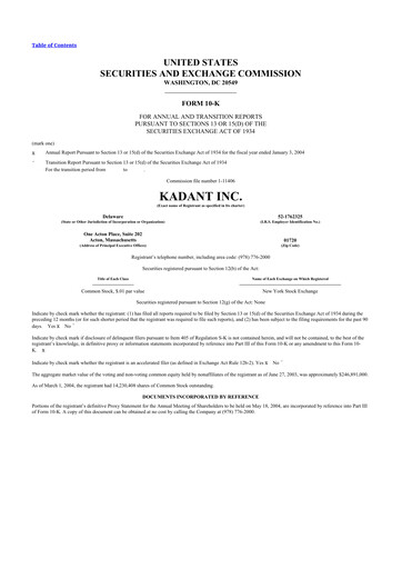 Thumbnail Kadant 10-K Annual Report 