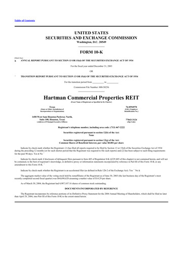 Thumbnail Whitestone REIT 10-K Annual Report 