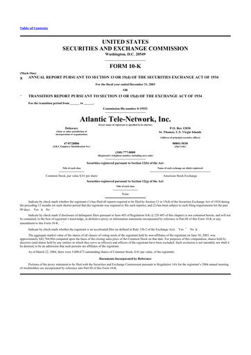 Miniature ATN International 10-K Rapport annuel 