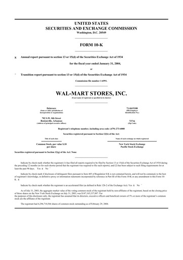 Thumbnail Walmart 10-K Annual Report 