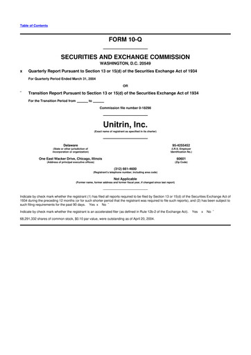 Thumbnail Kemper 10-Q Quarterly Report FY 