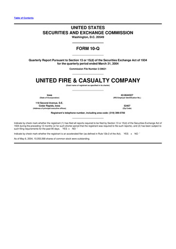 Thumbnail United Fire Group 10-Q Quarterly Report FY 