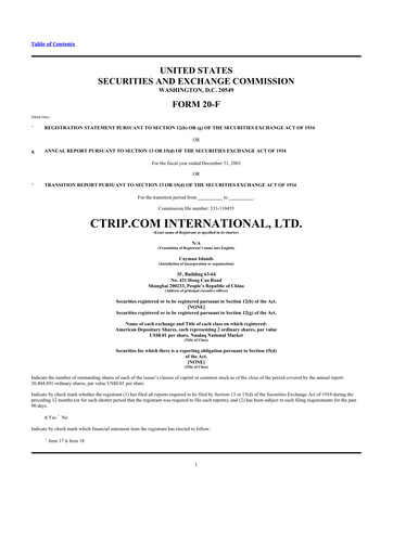 Thumbnail Trip.com 20-F Annual Report 