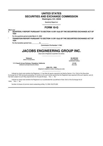 Thumbnail Jacobs Engineering 10-Q Quarterly Report FY 
