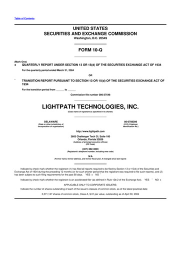 Thumbnail LightPath Technologies 10-Q Quarterly Report FY 