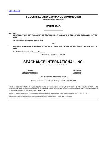 Thumbnail SeaChange International 10-Q Quarterly Report FY 