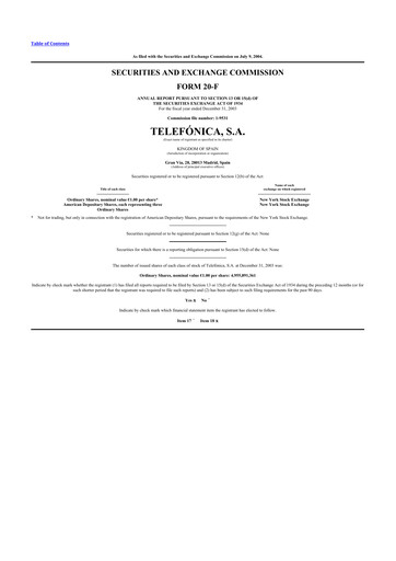 Thumbnail Telefónica 20-F Annual Report 