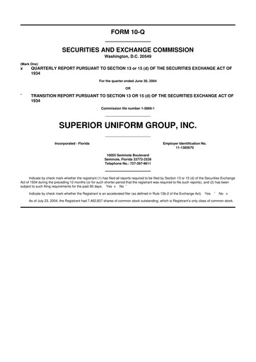 Thumbnail Superior Group of Companies 10-Q Quarterly Report FY 