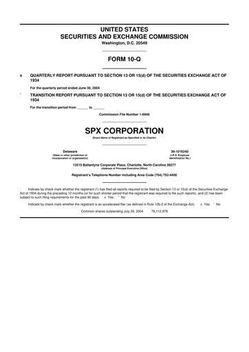 Thumbnail SPX Technologies 10-Q Quarterly Report FY 