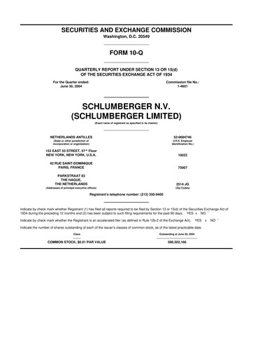 Thumbnail SLB (Schlumberger) 10-Q Quarterly Report FY 
