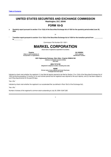 Thumbnail Markel Group 10-Q Quarterly Report FY 
