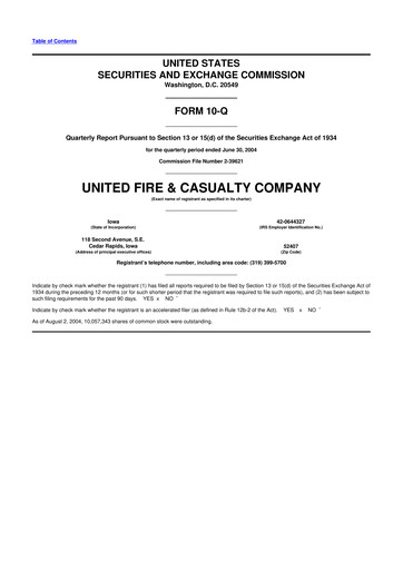 Thumbnail United Fire Group 10-Q Quarterly Report FY 