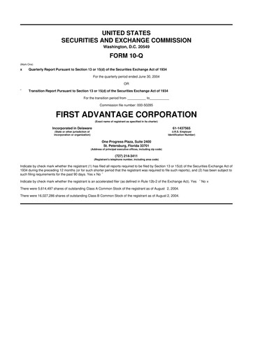 Thumbnail First Advantage 10-Q Quarterly Report FY 