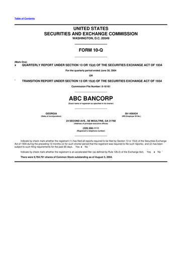 Miniature Ameris Bancorp
 10-Q Rapport trimestriel  