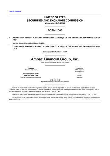 Vorschaubild Octave Specialty Group 10-Q Quartalsbericht  