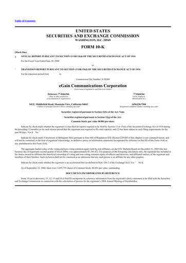 Thumbnail eGain 10-K Annual Report 