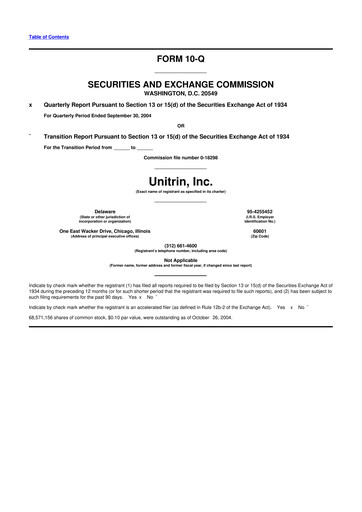 Thumbnail Kemper 10-Q Quarterly Report FY 