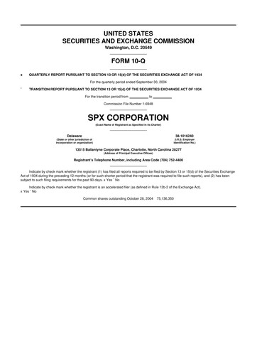 Thumbnail SPX Technologies 10-Q Quarterly Report FY 