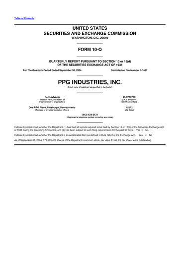 Thumbnail PPG Industries
 10-Q Quarterly Report FY 