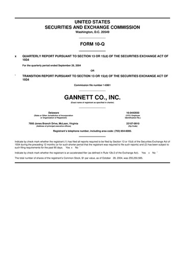 Thumbnail Tegna 10-Q Quarterly Report FY 